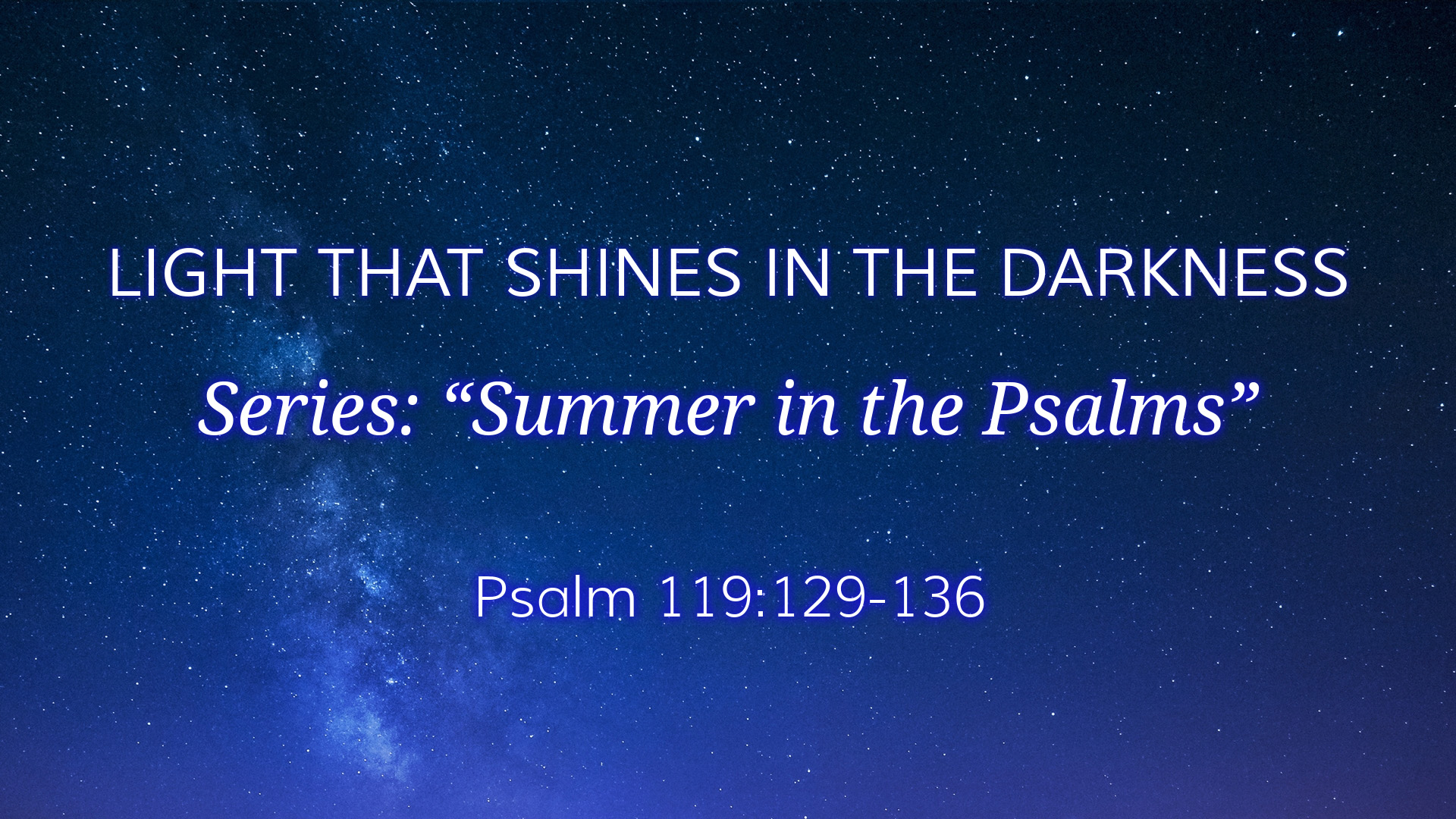 Image for the sermon Light that Shines in the Darkness