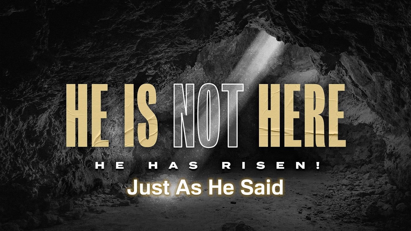 Image for the sermon He is Not Here; He Has Risen, Just As He Said