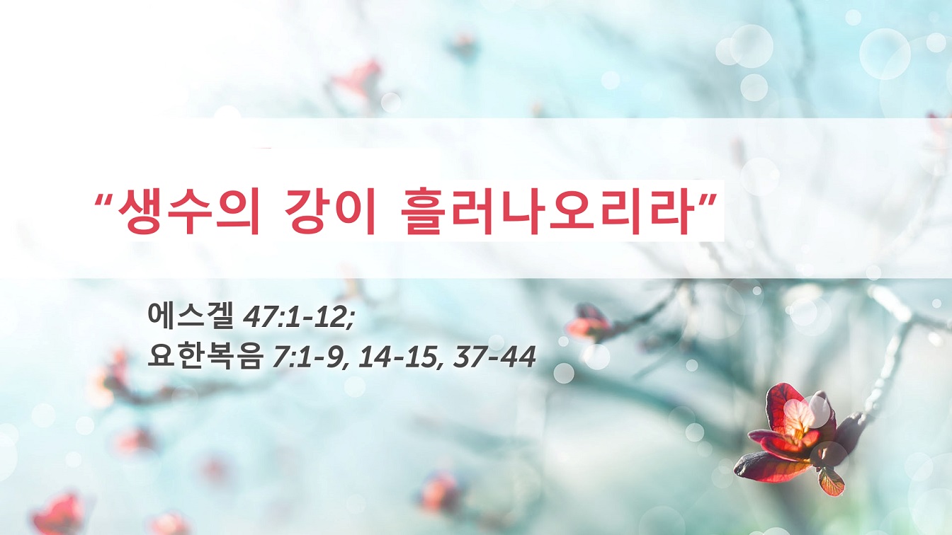 Image for the sermon 설교 한국어 통역 – 2023년 4월 30일 (“Rivers of Living Water Will Flow” Sermon Translation in Korean)